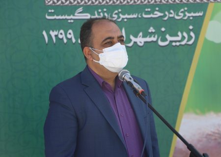 سرانه فضای سبز هر شهروند در زرین شهر دو برابر استاندارد کشور است
